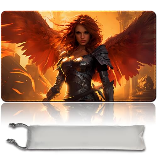 MPLR BOARD GAME Brettspiel MTG Spielmatten + Kostenlose wasserdichte Bag,Stitched Edges,Smooth Rubber Surface,MTG PlayMat with Zone (An Original MTG Playmat) (No Zone,Aurelia, The Warleader) von MPLR BOARD GAME