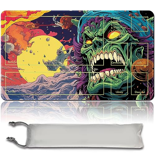 ZNDRSPLT & OKAUN - Brettspiel MTG Spielmatten+Kostenlose Wasserdichte Bag,Stitched Edges,Smooth Rubber Surface,MTG PlayMat with Zones(An Original MTG Playmat) (ZNDRSPLT & OKAUN2) von MPLR BOARD GAME