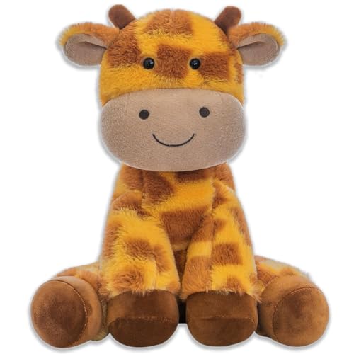 MPQDFG Hirsch Plüschtier, Niedliche Giraffe Plüschpupp, Kawaii Rentier Plüschtier Puppe Weiches Plüsch Spielzeug Flauschiges Stofftier Tier Geschenke für Kinder Jungen Mädchen(28cm) von MPQDFG