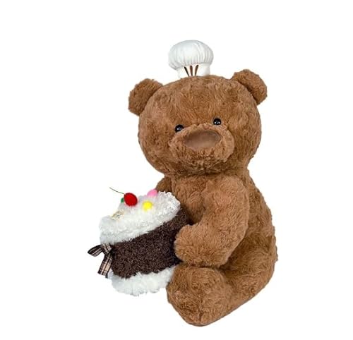 MPQDFG Teddy Plüschtier, Entzückender Happy Birthday Teddybär, Teddybär für besondere Anlässe, Happy Birthday, Kuscheliges Plüschtier Kleiner Braunbär, für Mädchen Jungen Kinder (23cm) von MPQDFG