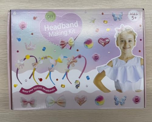 DIY haarreifen mädchen bastelset, haarreifen selber Machen mädchen, Haarschmuck bastelsets für Kinder, kreatives Geburtstagsgeschenk mädchen bastelset für 6 7 8 9 10 11 12+ von MPQMPQ