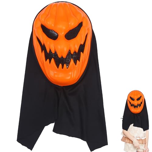Kürbis Maske, Kürbis Purge Maske, Halloween Kürbis Kopfmaske, Horror Masken, Lustig Orangefarbene Kürbis Maske, Kürbis Killer Maske, Halloween Masken, für Halloween Cosplay, Kostümpartys und Partys von MPXEAVG