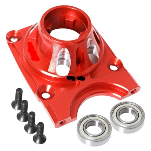 MQAIBENG Kompatibel mit GT-Bracing 1/5 RC Car LO-SI 5IVE T Metall Aluminium 5T Kupplungsglockenträger Upgrade-Zubehör(Rood) von MQAIBENG
