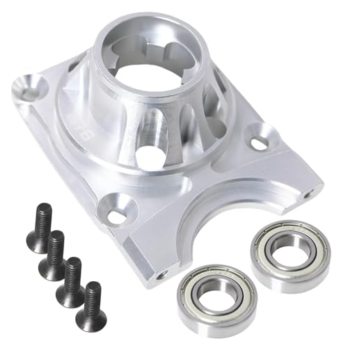 MQAIBENG Kompatibel mit GT-Bracing 1/5 RC Car LO-SI 5IVE T Metall Aluminium 5T Kupplungsglockenträger Upgrade-Zubehör(Silver) von MQAIBENG