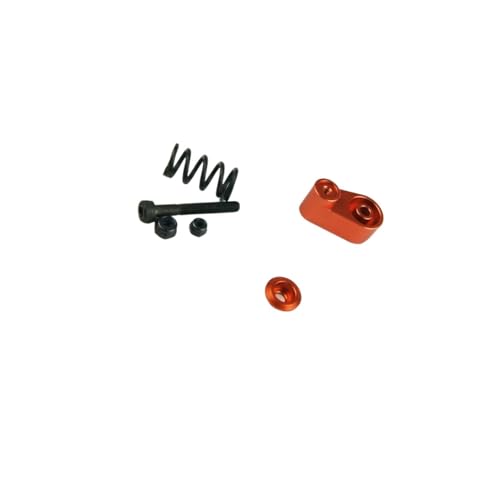 MQAIBENG Lenkung Servo Saver Arm und Feder passt HP-I Rovan KM Baja 5b SS 5T 5SC 1/5 Buggy Truck(Orange) von MQAIBENG