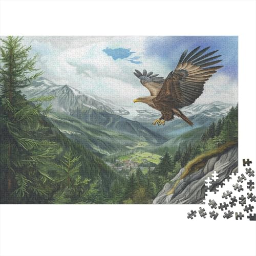 Adler Puzzle 1000 Teile Erwachsene Puzzles Für Erwachsene Klassische Puzzles 1000 Teile Erwachsene Puzzlespiel Schwer Pädagogisches Spielzeug Erwachsene Kinder Puzzel 1000pcs (75x50cm) von MQBDEUAOP