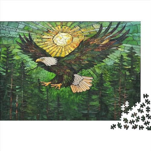 Adler Puzzle 1000 Teile Erwachsene Puzzles Für Erwachsene Klassische Puzzles 1000 Teile Erwachsene Puzzlespiel Schwer Pädagogisches Spielzeug Erwachsene Kinder Puzzel 1000pcs (75x50cm) von MQBDEUAOP