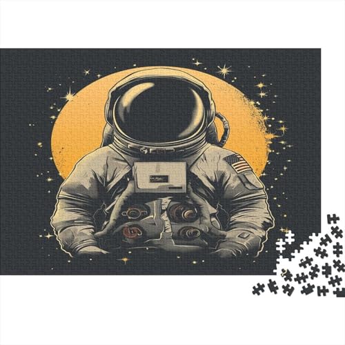 Astronaut 1000 Stück Puzzles Für Erwachsene Teenager Stress Abbauen Familien-Puzzlespiel 1000-teiliges Puzzle Kinder Lernspiel Spielzeug Geschenk Puzzel 1000pcs (75x50cm) von MQBDEUAOP