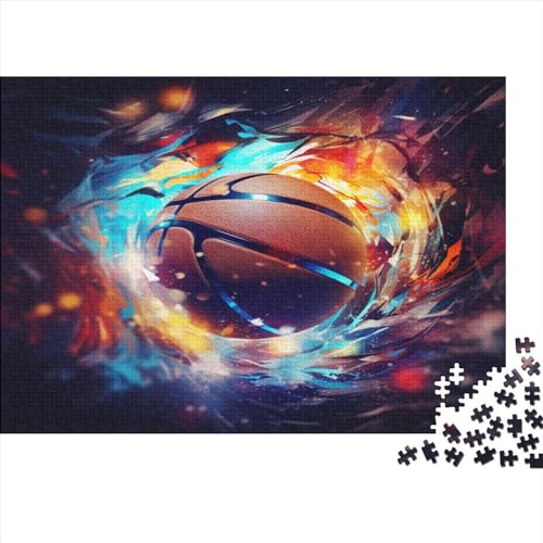 Basketball 1000 Stück Puzzles Für Erwachsene Teenager Stress Abbauen Familien-Puzzlespiel 1000-teiliges Puzzle Kinder Lernspiel Spielzeug Geschenk Puzzel 1000pcs (75x50cm) von MQBDEUAOP