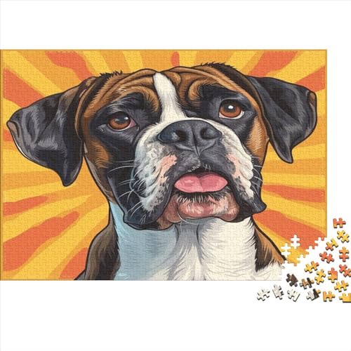 Boxer Puzzle 1000 Teile Puzzles Für Erwachsene Lernspiel Herausforderungsspielzeug 1000-teilige Puzzlespiel Für Erwachsene Kinder Puzzel 1000pcs (75x50cm) von MQBDEUAOP