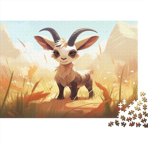 Cartoon Ziege Puzzle 1000 Teile Puzzle Für Erwachsene Und Kinder Ab 14 Jahren Puzzel 1000pcs (75x50cm) von MQBDEUAOP