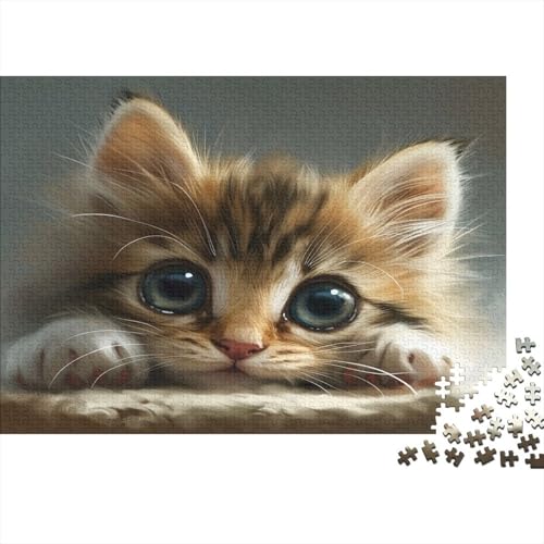 Cute Blue Eyed Kat Puzzlespiel 1000 Teile Erwachsene -Puzzle 1000 Stück Spiel Puzzles Für Erwachsene Kinder Puzzle Erwachsenen Puzzlespiel Puzzel 1000pcs (75x50cm) von MQBDEUAOP