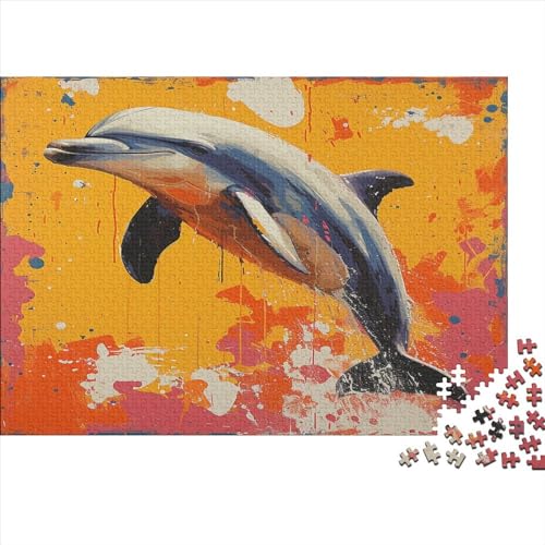 Delphin Puzzle 1000 Teile Puzzle Für Erwachsene Und Kinder Ab 14 Jahren Puzzel 1000pcs (75x50cm) von MQBDEUAOP