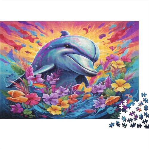 Delphin Puzzlespiel 1000 Teile Puzzles Für Erwachsene Lernspiel Herausforderung Spielzeug 1000 Teile Puzzles Für Erwachsene Kinder Erwachsenen Puzzlespiel Puzzel 1000pcs (75x50cm) von MQBDEUAOP
