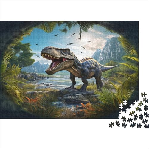 Dinosaurier 1000 Stück Puzzles Für Erwachsene Teenager Stress Abbauen Familien-Puzzlespiel 1000-teiliges Puzzle Kinder Lernspiel Spielzeug Geschenk Puzzel 1000pcs (75x50cm) von MQBDEUAOP