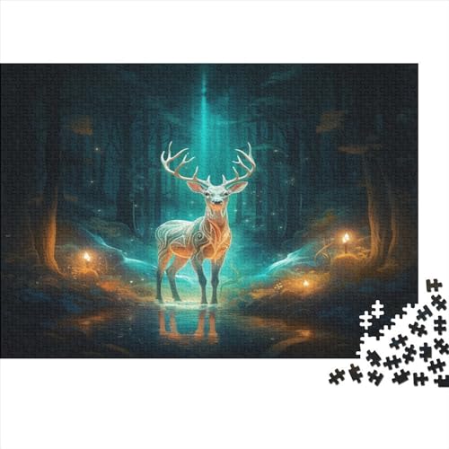 Elch Puzzle 1000 Teile Puzzle Für Erwachsene Und Kinder Ab 14 Jahren Puzzel 1000pcs (75x50cm) von MQBDEUAOP