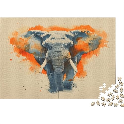 Elefant Puzzlespiel 1000 Teile Für Erwachsene, Einzigartige Kunstwerke Und Vorlage - Geburtstagsgeschenk - Spaßige Puzzles Mit Überraschung Von Puzzle in A Bag Puzzel 1000pcs (75x50cm) von MQBDEUAOP