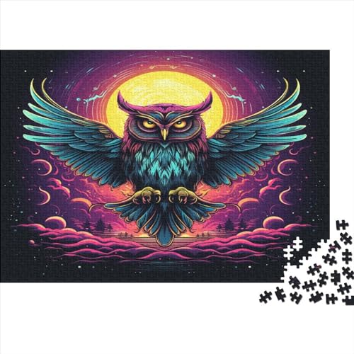 Eule Puzzle 1000 Teile Puzzle Für Erwachsene Und Kinder Ab 14 Jahren Puzzel 1000pcs (75x50cm) von MQBDEUAOP