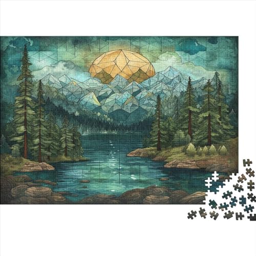 Flüsse Puzzle 1000 Teile,für Erwachsene, Impossible Puzzle,farbenfrohes Legespiel,GesKükenlichkeitsspiel Für Die Ganze Familie,Erwachsenenpuzzle Puzzel 1000pcs (75x50cm) von MQBDEUAOP