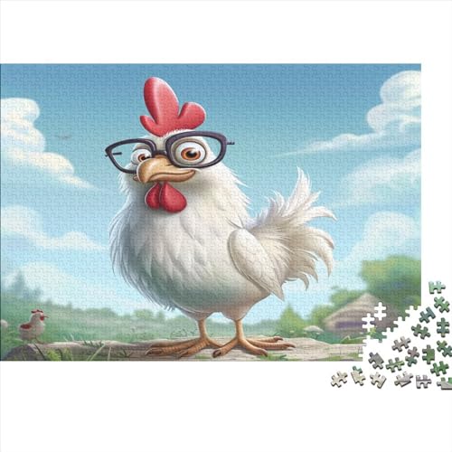 Hahn 1000 Stück Puzzles Für Erwachsene Teenager Stress Abbauen Familien-Puzzlespiel 1000-teiliges Puzzle Kinder Lernspiel Spielzeug Geschenk Puzzel 1000pcs (75x50cm) von MQBDEUAOP