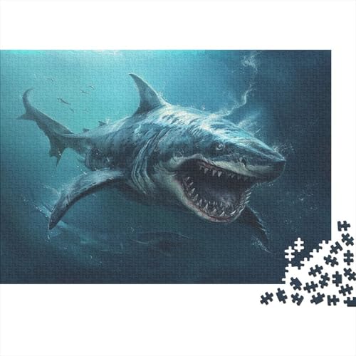 Hai Puzzle 1000 Teile Erwachsene Puzzles Für Erwachsene Klassische Puzzles 1000 Teile Erwachsene Puzzlespiel Schwer Pädagogisches Spielzeug Erwachsene Kinder Puzzel 1000pcs (75x50cm) von MQBDEUAOP