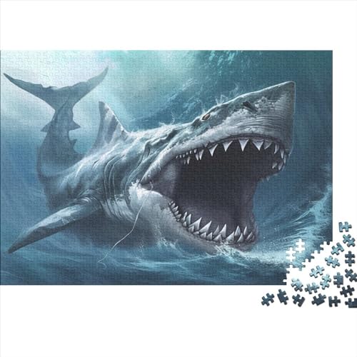 Hai Puzzlespiel 1000 Teile Puzzles Für Erwachsene Lernspiel Herausforderung Spielzeug 1000 Teile Puzzles Für Erwachsene Kinder Erwachsenen Puzzlespiel Puzzel 1000pcs (75x50cm) von MQBDEUAOP