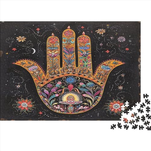 Hamza Hand Puzzlespiel 1000 Teile Erwachsene -Puzzle 1000 Stück Spiel Puzzles Für Erwachsene Kinder Puzzle Erwachsenen Puzzlespiel Puzzel 1000pcs (75x50cm) von MQBDEUAOP