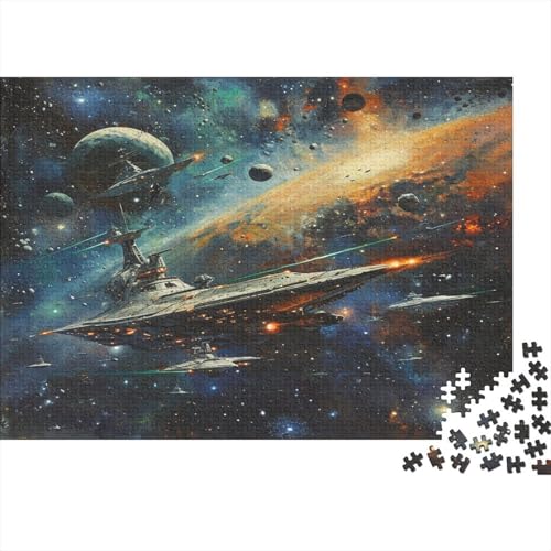 Interstellare Raumschiffe Puzzle 1000 Teile Erwachsene Puzzles Für Erwachsene Klassische Puzzles 1000 Teile Erwachsene Puzzlespiel Schwer Spielzeug Erwachsene Kinder Puzzel 1000pcs (75x50c von MQBDEUAOP