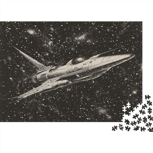 Interstellare Raumschiffe Puzzle 1000 Teile Erwachsene Puzzles Für Erwachsene Klassische Puzzles 1000 Teile Erwachsene Puzzlespiel Schwer Spielzeug Erwachsene Kinder Puzzel 1000pcs (75x50c von MQBDEUAOP