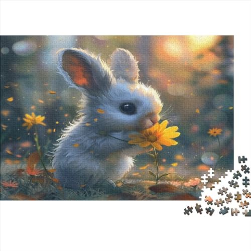 Kaninchen Puzzlespiel 1000 Teile Erwachsene -Puzzle 1000 Stück Spiel Puzzles Für Erwachsene Kinder Puzzle Erwachsenen Puzzlespiel Puzzel 1000pcs (75x50cm) von MQBDEUAOP