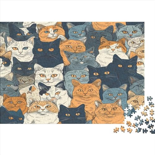 Kat Puzzle 1000 Teile Puzzle Für Erwachsene Und Kinder Ab 14 Jahren Puzzel 1000pcs (75x50cm) von MQBDEUAOP