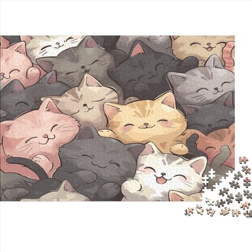 Kat Puzzle 1000 Teile Puzzles Für Erwachsene Klassische Puzzles 1000 Teile Erwachsene Puzzlespiel Erwachsene 1000 Teile Erwachsenen Puzzlespiel Puzzel 1000pcs (75x50cm) von MQBDEUAOP