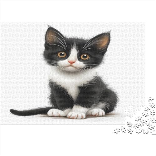 Kat Puzzlespiel 1000 Teile Für Erwachsene, Einzigartige Kunstwerke Und Vorlage - Geburtstagsgeschenk - Spaßige Puzzles Mit Überraschung Von Puzzle in A Bag Puzzel 1000pcs (75x50cm) von MQBDEUAOP
