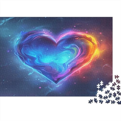 Liebe Herz 1000 Stück Puzzles Für Erwachsene Teenager Stress Abbauen Familien-Puzzlespiel 1000-teiliges Puzzle Kinder Lernspiel Spielzeug Geschenk Puzzel 1000pcs (75x50cm) von MQBDEUAOP
