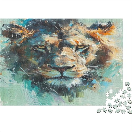 Löwe Puzzle 1000 Teile Puzzle Für Erwachsene Und Kinder Ab 14 Jahren Puzzel 1000pcs (75x50cm) von MQBDEUAOP