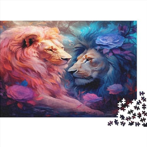 Löwe Puzzle 1000 Teile Puzzle Für Erwachsene Und Kinder Ab 14 Jahren Puzzel 1000pcs (75x50cm) von MQBDEUAOP