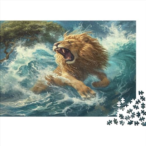 Löwe Puzzles1000 Teile, Puzzle Für Erwachsene, GesKükenlichkeitsspiel Für Die Ganze Familie, Klassische Puzzle,Geburtstagsgeschenk Erwachsenen Puzzlespiel Puzzel 1000pcs (75x50cm) von MQBDEUAOP
