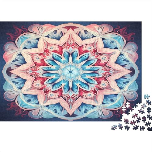 Polygonale Blume Puzzle 1000 Teile,Puzzle Für Erwachsene, Impossible Puzzle,Puzzle 1000 Puzzle Home DekoRatteion Puzzle,Erwachsenenpuzzle Puzzel 1000pcs (75x50cm) von MQBDEUAOP
