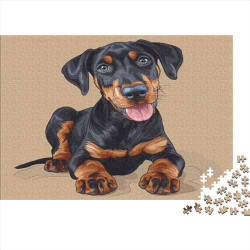 Rottweiler Puzzlespiel 1000 Teile, Puzzle Erwachsene 1000 Teile, Impossible Puzzle GesKükenlichkeitsspiel Für Die Ganze Familie, Puzzle Erwachsene 1000 Teile Puzzel 1000pcs (75x50cm) von MQBDEUAOP