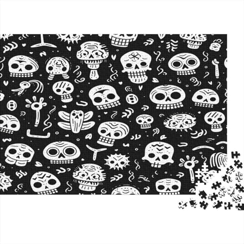 Schädel Puzzle 1000 Teile, Erwachsene, Klassische Puzzle, Impossible Puzzle,GesKükenlichkeitsspiel Für Die Ganze Familie Erwachsenenpuzzle Ab 14 Jahren Puzzel 1000pcs (75x50cm) von MQBDEUAOP