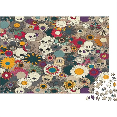 Schädel Puzzle 1000 Teile Puzzle Für Erwachsene Und Kinder Ab 14 Jahren,Puzzlespiel Erwachsenen Puzzlespiel Puzzel 1000pcs (75x50cm) von MQBDEUAOP