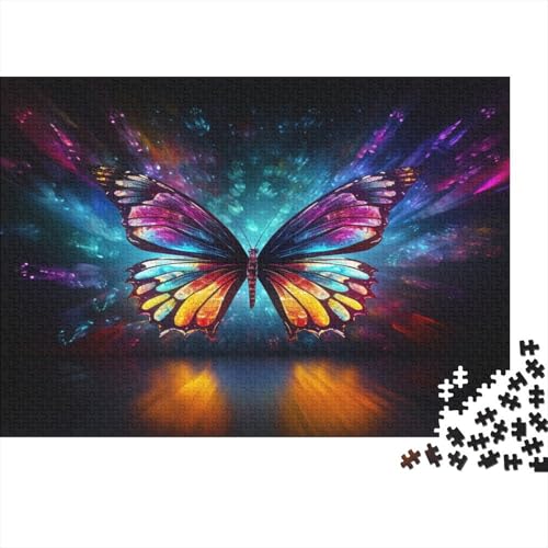 Schmetterling 1000 Stück Puzzles Für Erwachsene Teenager Stress Abbauen Familien-Puzzlespiel 1000-teiliges Puzzle Kinder Lernspiel Spielzeug Geschenk Puzzel 1000pcs (75x50cm) von MQBDEUAOP