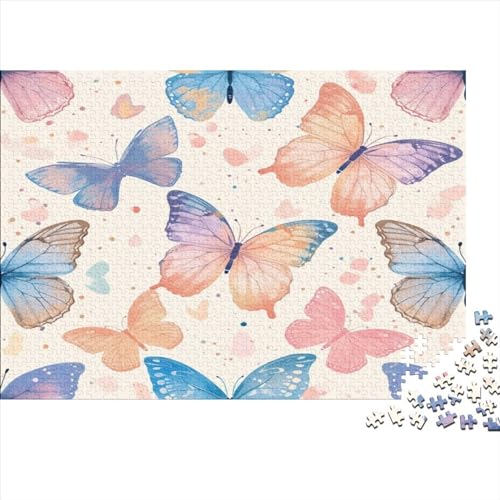 Schmetterling 1000 Stück Puzzles Für Erwachsene Teenager Stress Abbauen Familien-Puzzlespiel 1000-teiliges Puzzle Kinder Lernspiel Spielzeug Geschenk Puzzel 1000pcs (75x50cm) von MQBDEUAOP