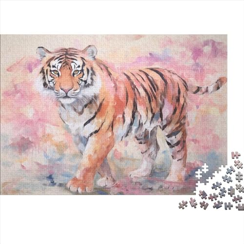 Tiger Puzzle 1000 Teile, Erwachsene, Klassische Puzzle, Impossible Puzzle,GesKükenlichkeitsspiel Für Die Ganze Familie Erwachsenenpuzzle Ab 14 Jahren Puzzel 1000pcs (75x50cm) von MQBDEUAOP