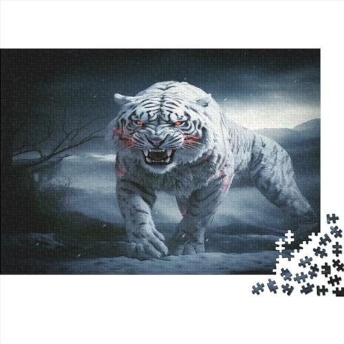 Tiger Puzzle 1000 Teile,für Erwachsene, Impossible Puzzle,farbenfrohes Legespiel,GesKükenlichkeitsspiel Für Die Ganze Familie,Erwachsenenpuzzle Puzzel 1000pcs (75x50cm) von MQBDEUAOP