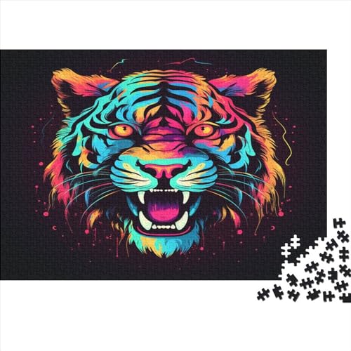 Tiger Puzzle 1000 Teile Erwachsene Puzzles Für Erwachsene Klassische Puzzles 1000 Teile Erwachsene Puzzlespiel Schwer Pädagogisches Spielzeug Erwachsene Kinder Puzzel 1000pcs (75x50cm) von MQBDEUAOP