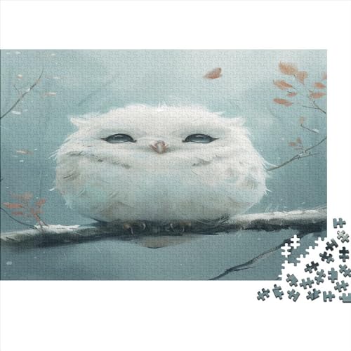 White Eule Puzzle 1000 Teile,Puzzle Für Erwachsene, Impossible Puzzle,Puzzle Farbenfrohes Legespiel,GesKükenlichkeitsspiel Für Die Ganze Familie Puzzel 1000pcs (75x50cm) von MQBDEUAOP