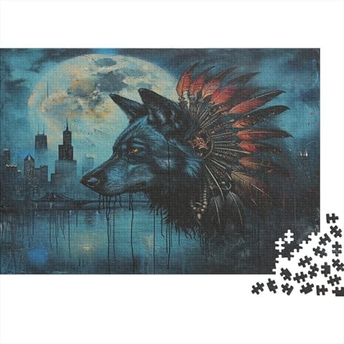 Wolf Puzzle 1000 Teile Puzzle Für Erwachsene Und Kinder Ab 14 Jahren Puzzel 1000pcs (75x50cm) von MQBDEUAOP