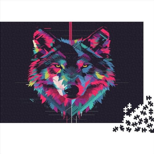 Wolf Puzzlespiel 1000 Teile Für Erwachsene, Einzigartige Kunstwerke Und Vorlage - Geburtstagsgeschenk - Spaßige Puzzles Mit Überraschung Von Puzzle in A Bag Puzzel 1000pcs (75x50cm) von MQBDEUAOP