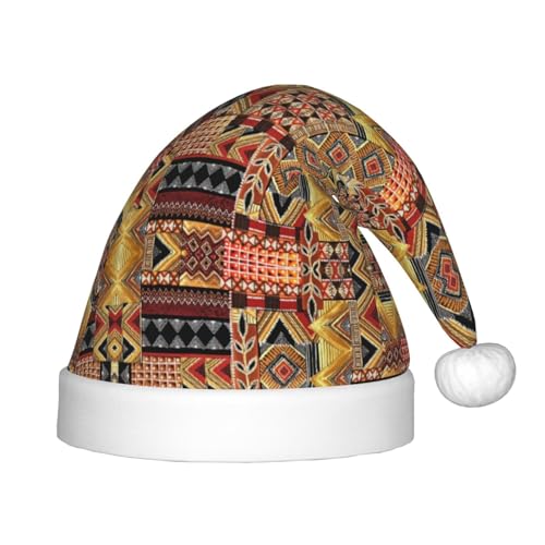 MQGMZ Afrikanischer Textil-Weihnachtshut für Kinder, Patchwork-Druck, Weihnachtsmannmütze für Kinder, perfekte Weihnachtsmütze für die Weihnachtsfeier MQGMZ Afrikanischer Textil-Weihnachtshut für Kinder, Patchwork-Druck, Weihnachtsmannmütze für Kinder, perfekte Weihnachtsmütze für die Weihnachtsfeier von MQGMZ